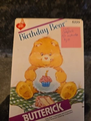 Vtg Butterick Birthday Bear Pattern 6229 for Stuffed Animal Cut & Complete - Image 1 of 2
