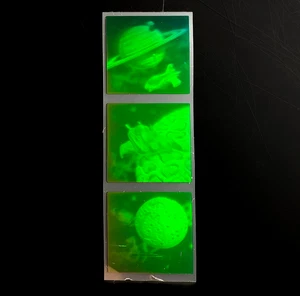 RARE Space Planets Sci-fi cosmic alien VINTAGE STICKERS hologram holographic - Picture 1 of 3