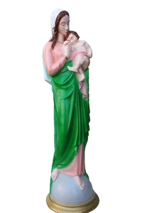 Catholic Madonna Mary Child Jesus Outdoor Statue 24 in Indestructible Poly USA - Picture 1 of 5