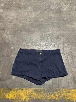 PANTALONES CORTOS VINTAGE Y2K ABERCROMBIE & FITCH AZUL MARINO TIRO BAJO TALLA 29 Foto 1 de 4
