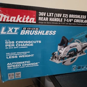 Makita XSR01PT 18 V X2 LXT 7-1/4 Zoll Kreissäge Set mit 2 Akkus (5 Ah) Neu - Bild 1 von 6