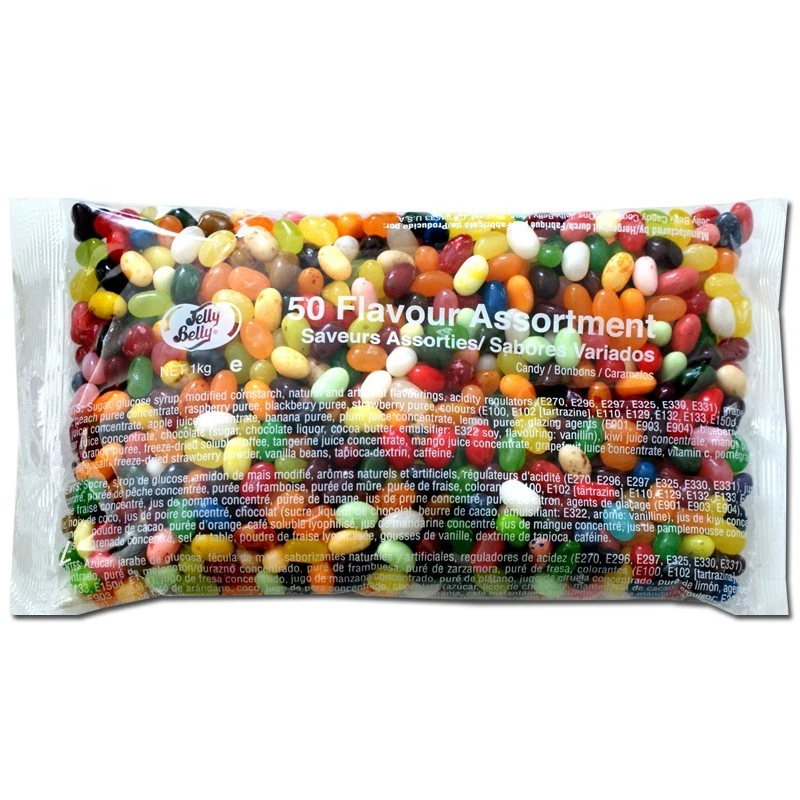 (18,98€/1kg) Jelly Belly 50 Sorten Mischung 1kg Beutel, Bonbon - Bild 1 von 1