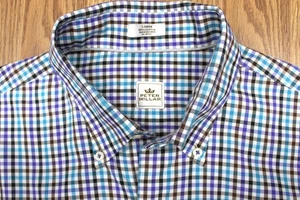 PETER MILLAR REGULAR FFIT 100% BAUMWOLLE HEMD GINGHAM KARIERT Gr. LARGE, L - Bild 1 von 4