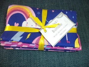 Lote de 5 piezas de tela Create It Bundle 18x21 pulgadas cuartos de grasa motivo arco iris - Imagen 1 de 7