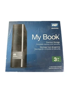 3TB WD My Book, 3.5" Desktop External Hard Drive, USB 3.0 HDD, WDBBGB0030HBK - Picture 1 of 10