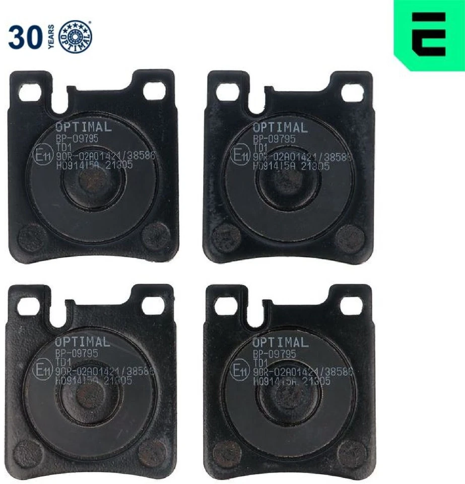 1x Bp-09795 OPTIMAL Bremsbelagsatz Scheibenbremse