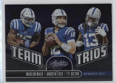 2019 Panini Absolute Team Trios Andrew Luck Marlon Mack TY Hilton #TT-IC - Image 1 of 2