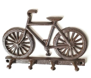 Schlüsselbrett Wandgarderobe Hakenleiste Wandhaken Fahrrad Rennrad Gusseisen NEU - Bild 1 von 3