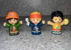 Little People 3 figuras trabajador de la construcción cocinero espátula y camión de tacos cliente - Imagen 1 de 4