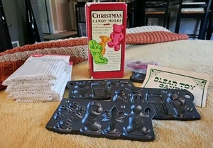 Williams Sonoma Cast Iron Christmas Candy Molds Vintage 90s USA John Wright Read - Picture 1 of 10