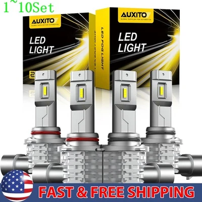 9005 9006 H11 kits de lâmpada de neblina combo farol de LED branco feixe alto/baixo conjunto 1-10 - Imagem 1 de 4