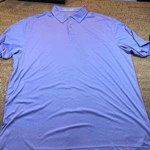 Peter Millar Polo Shirt Mens Purple Featherweight Logo On Sleeve Stain Back XXL - Picture 1 of 8