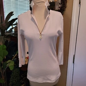 Damen Brenndratti Pullover Oberteil Designer Couture Golf Weiß Größe 46 10 Large - Bild 1 von 9