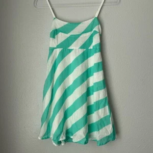 Lusana 100% linen dress Anthropologie Adriana Mini Tropical Stripe Vacation NEW - Picture 1 of 12