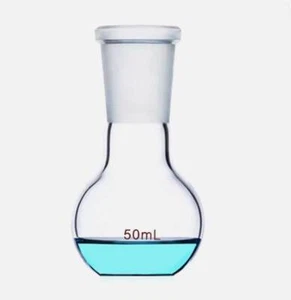 50ml 24/29 Single Neck Flat Bottom Glass Flask One Neck Lab Chemistry Bottle - Picture 1 of 1