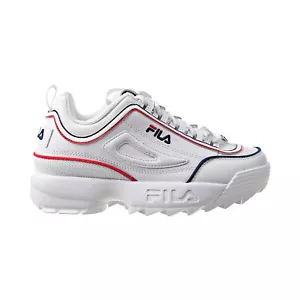 Mens Boys Fila Disruptor II 2 Contrast Piping Chunky Trainers Sneakers Shoes - Picture 1 of 7