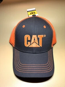 CAT Neon Orange Mesh SnapBack Cap. New - Picture 1 of 5