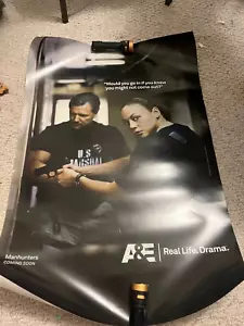 Official A&E 2008 Manhunters TV Promotional Poster - U.S. Marshal's 27X40 - Picture 1 of 1