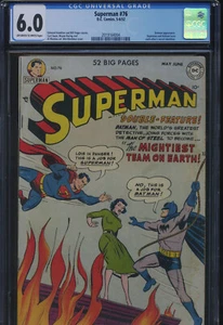 SUPERMAN #76- CGC-6.0, OW-W - Superman e Batman imparano per la prima volta ID - Età dell'oro - Foto 1 di 3