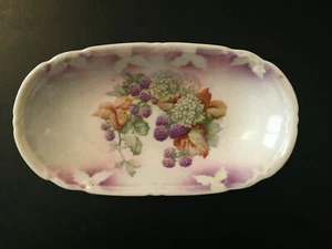 Germany fruit and floral luster relish pickle olive tray dish - Picture 1 of 4