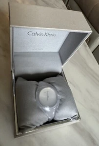 CALVIN KLEIN Pure White Ladies Small Bangle Watch K4W2SXF6 - Picture 1 of 7