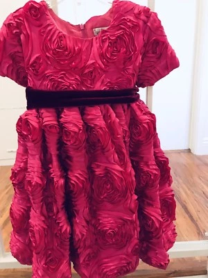 Vestido de festa rosa quente casamento aniversário HalaBaloo menina, tamanho 5 cor fúcsia - Imagem 1 de 4