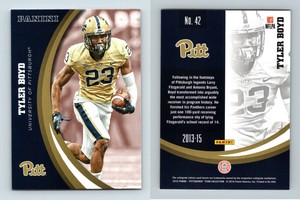 Tyler Boyd #42 Pittsburgh Panthers Collegiate 2016 Panini Trading Card