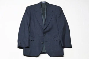 Vtg Daniel Hechter 39R 40R Blue Plaid Check 100% Wool Blazer Sport Coat Jacket - Picture 1 of 12