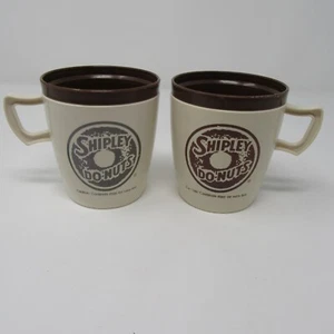 VINTAGE 1980s Shipley Donuts Cup NO Lid Alladin Ware LOT OF 2 - Picture 1 of 9