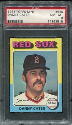 1975 Topps Mini #645 Danny Cater psa 8 Nm-Mt - Image 1 of 2
