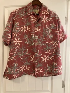 Nice Red Joe Marlin Hawaiian Shirt SZ L Short Sleeve - Picture 1 of 11