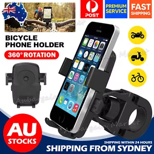 360° Motorcycle Bicycle Bike Handlebar Mount Holder Stand For Mobile Phone - Picture 1 of 8
