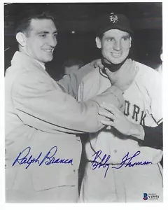 Foto de Bobby Thomson + Ralph Branca doble firmada 8x10 con certificado de autenticidad bajo #v47974 Beckett - Imagen 1 de 2