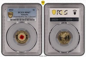 Australia 2012 $2 (Regular strike) Red Poppy PCGS MS67 #0233 - Picture 1 of 1