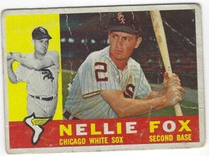 Carta Baseball 1960 Topps #100 Nellie Fox Chicago White Sox HOF 2B fuori condizioni - Foto 1 di 2