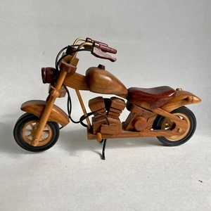 Holz Harley Motorrad Modell Chopper Figur - Bild 1 von 6