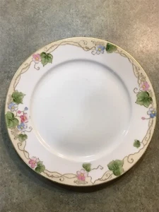 Noritake Morimura Nippon ~ handbemalt ~ Dessertteller ~ 1910er Gold ~~ 🟢🟣🔴 - Bild 1 von 2