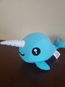 Adorable Peek A Boo Toys NARWHAL AZUL 11" peluche animal de peluche - Imagen 1 de 4