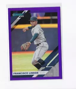 FRANCISCO LINDOR 2019 PANINI DONRUSS PURPLE PARALLEL CARD-SHIPS FREE - Picture 1 of 24