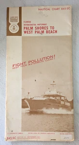 1971 Seekarten Palm Shores nach West Palm Beach nach Miami 845-SC - Bild 1 von 5