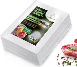 100 Pack 20x25cm Vacuum Seal Bags Honeycomb Embossed BPA Free Sous Vide - Picture 1 of 12