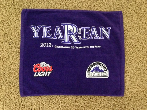 COLORADO ROCKIES 2012 Purple Rally Towel - Year of the Fan  Coors Light Cover