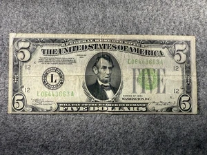 1934 $5 Dollar U.S. Federal Reserve Note San Francisco Fr#1955 SPC1121 - Picture 1 of 3