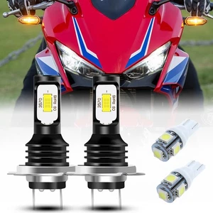 LED Headlight Bulbs FOR Honda CBR500R 2013- 2019 2020 6000K White High Power - Picture 1 of 11
