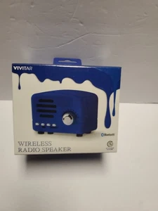 Bluetooth Wireless Radio Lautsprecher Retro Blau Vivitar - Bild 1 von 3