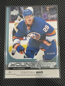 Sebastian Aho - Actualización de cubierta superior 2017-18 SPA Young Guns #518 - Islanders - Imagen 1 de 2