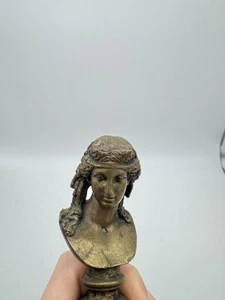 Small Patinated Bronze Bust of Dionysus – 2.5” Greek God Sculpture - Picture 1 of 6