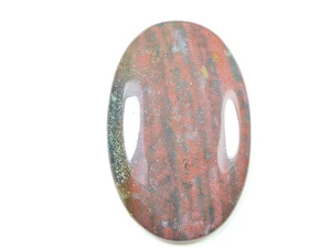 40Cts. Bloodstone Oval Healing Crytsal Cabochon Loose Gemstone 26X42X04MM M574 - Picture 1 of 9