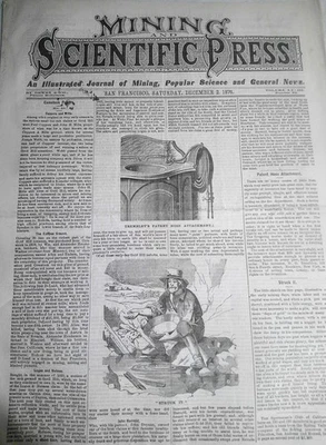 Mining & Scientific Press December 2, 1876. Arctic Expedition; Phosphorescence - Image 1 of 4