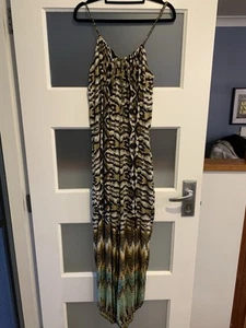 Camilla Leopard Print Silk Flowy Strappy Jumpsuit / Romper One Size - Picture 1 of 8